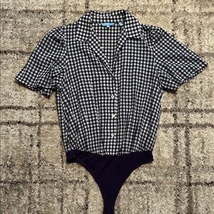 Draper James Checkered Bodysuit